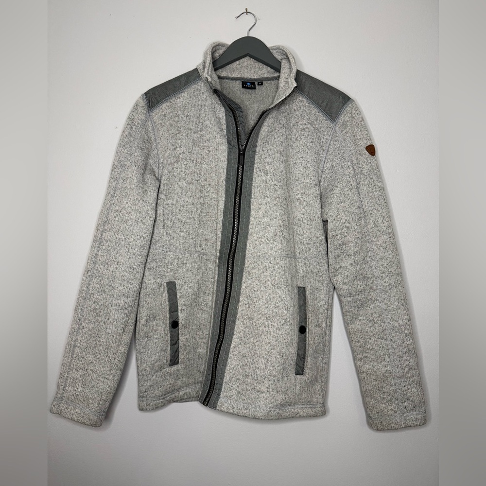 Men's Gray Luhta Fleece Knit Jacket